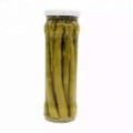 Green asparagus in glass jar