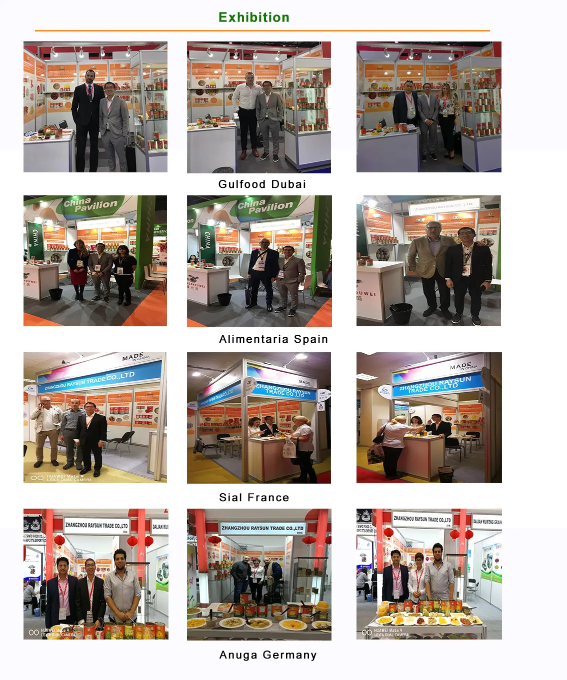 canned foods Exhibitions